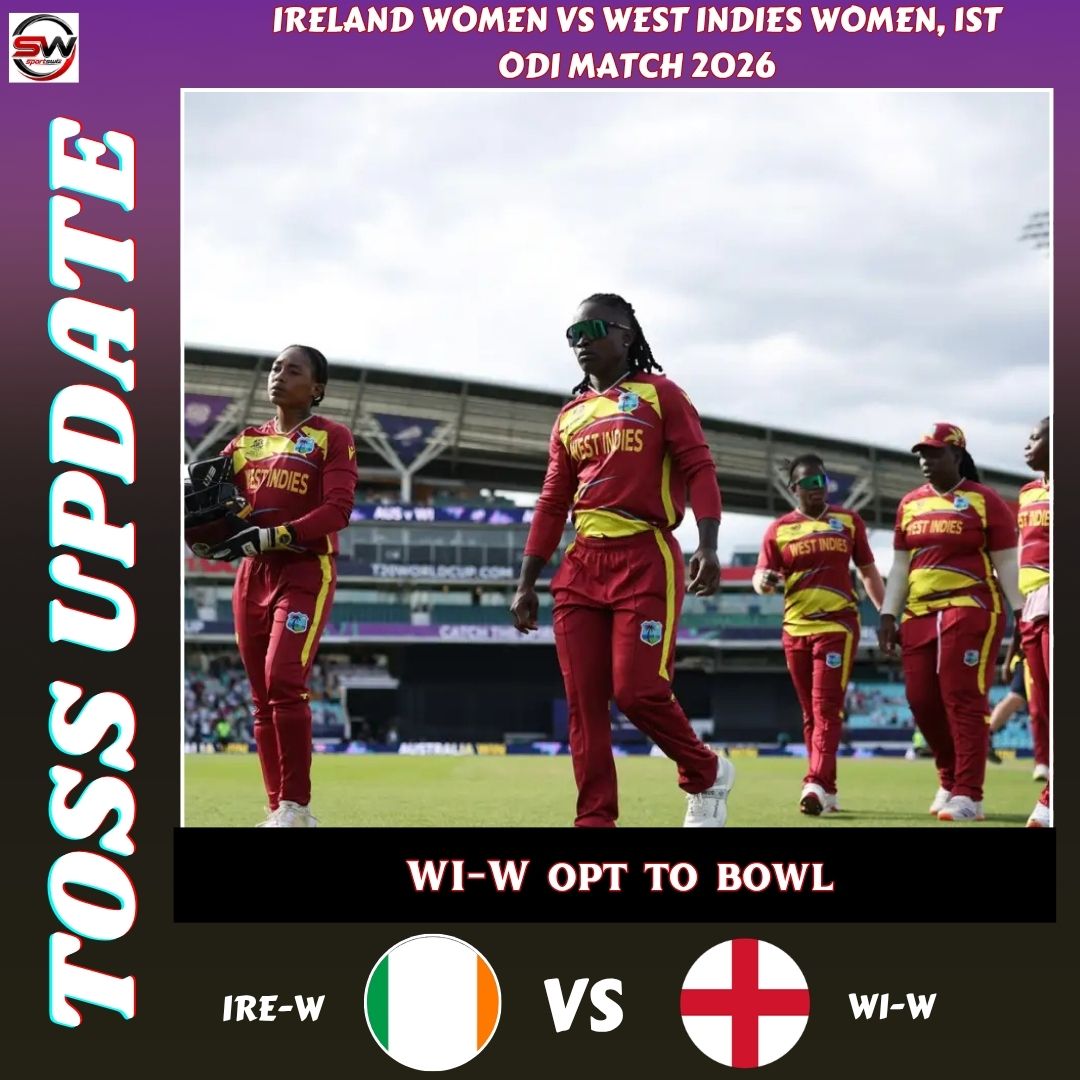 mysportswiz's tweet photo. TOSS UPDATE| IRELAND WOMEN VS WEST INDIES WOMEN
West Indies Women have won the toss and elected to bowl first in the 1st ODI against Ireland Women
https://t.co/7Wm3X0Tlrs
#SunilGavaskar #RegisterNow #Varun #Rohit #Hardik #Bumrah #BCCI #Virat #Agarkar #Ireland #INDvENG #Vaibhav https://t.co/1ma06uXeYo