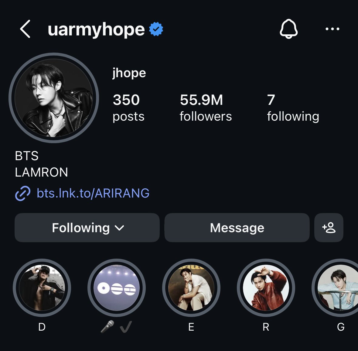 JHPOPBASE's tweet photo. j-hope has created a new Instagram story highlights for his Dazed Korea magazine covers 

J-HOPE FOR DAZED KOREA
#jhopexDazed https://t.co/WssHgLrcRt