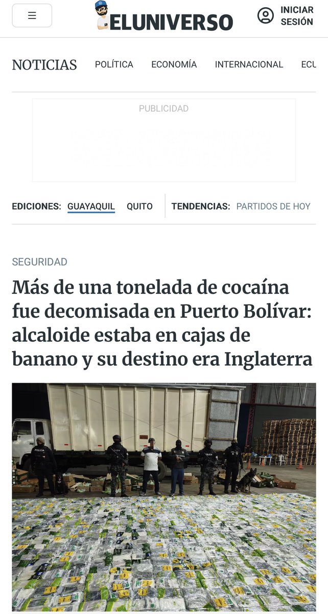 ErnstPazmi's tweet photo. 🚩Un nuevo cargamento de DROGA decomisado en Puerto Bolivar. 

🚩Adivinen en qué? Exacto en cajas de BANANO.. 

🚩 Mientras tanto en la Asamblea el oficialismo distrayéndote con seudo “fiscalizaciones” a @segura_ep y a Alcaldes pese a que aquello constituye arrogación de funciones … 

🚩Han visto alguna empresa bananera responsabilizada por esos cargamentos de DROGA??? Ni lo verán ! 

🧹 Ya entienden por qué eso sigue ocurriendo y el gobierno no hace nada??? 😉

#NosGobiernanDelincuentes 
#LosCorruptosSiempreFueronEllos 

https://t.co/hYjM553coQ