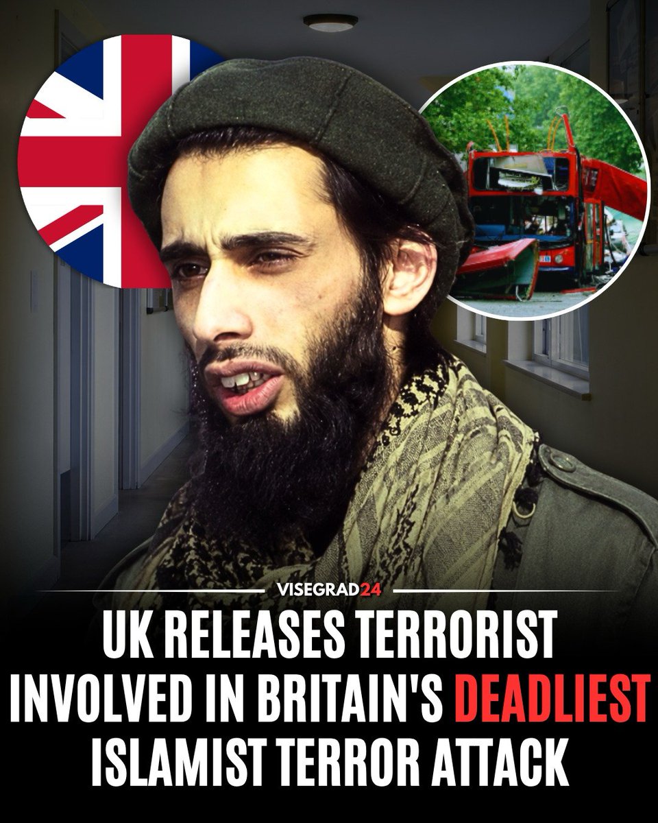 visegrad24's tweet photo. 🇬🇧 An Islamist terrorist linked to the 7/7 London bombings has reportedly been released from a secure mental health hospital in Britain after completing treatment.

Haroon Aswat, 50, was sentenced in the U.S. to 20 years in prison for conspiring to establish an al-Qaeda terrorist training camp in Oregon in 1999 under the direction of Abu Hamza. His sentence was later reduced after time already spent in custody before extradition.

Authorities linked Aswat to the 7/7 attacks, the coordinated suicide attacks on London's public transport system on July 7, 2005, which killed 52 people and injured more than 800, after police traced 20 phone calls between a phone associated with him and the bombers in the hours before the attacks. While in U.S. custody, he reportedly confessed to involvement in both the 7/7 London bombings and the September 11 attacks.

After being deported back to the UK in 2022, Aswat was detained at Bethlem Royal Hospital under the Mental Health Act. Court documents stated he has been diagnosed with schizoaffective disorder, but a psychiatrist also warned that even during periods of mental stability he continued to express violent Islamist extremist ideology, concluding that "there remains the risk of Islamic violent extremism."

Despite police assessments that he "remains a risk to national security," the High Court ruled he could be released after completing treatment. The UK Home Office says appropriate measures are in place to monitor and manage any ongoing risk to public safety.