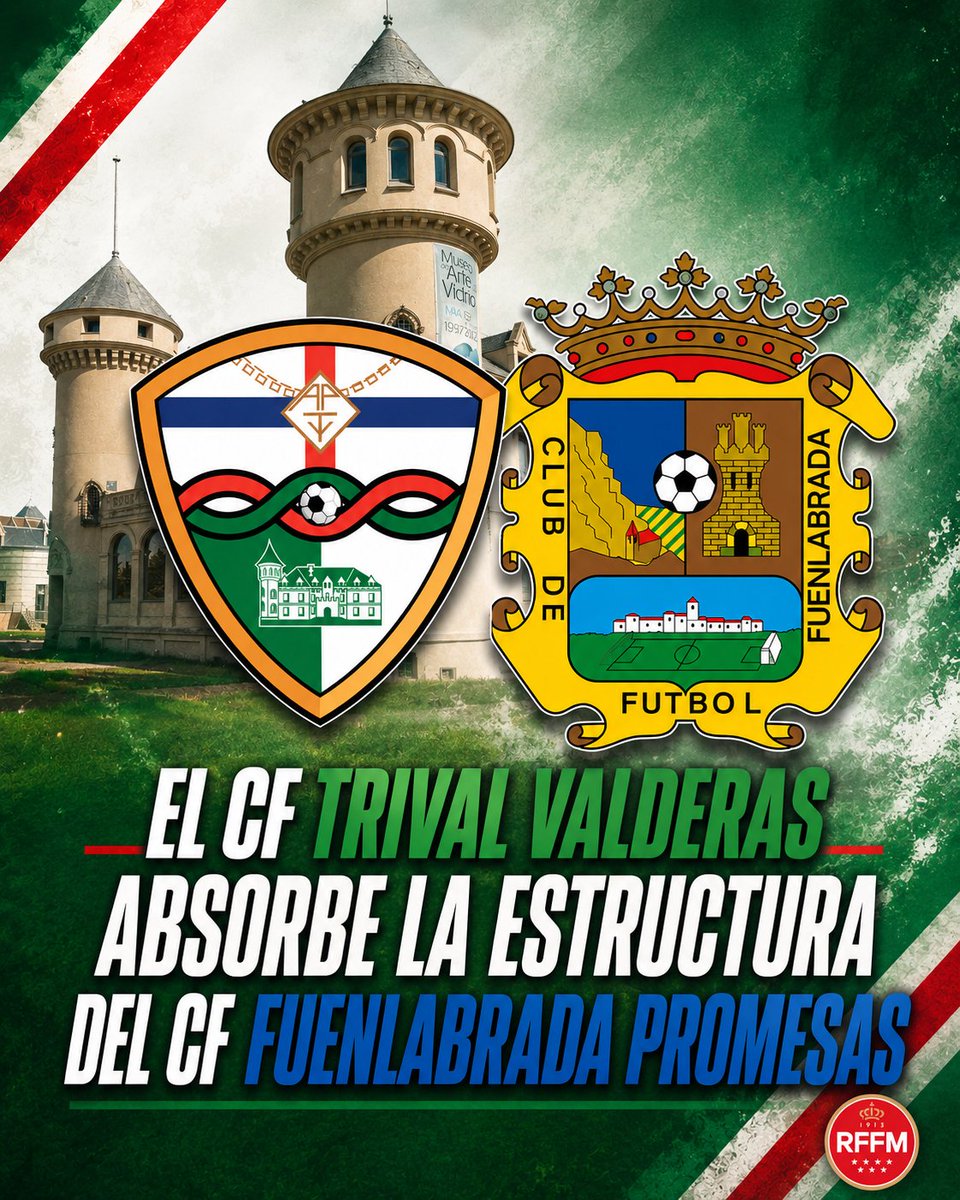 VictorAbajas's tweet photo. 💥 𝗘𝗫𝗖𝗟𝗨𝗦𝗜𝗩𝗔 | El CF Trival Valderas absorbe la estructura del CF Fuenlabrada Promesas y el filial jugará en Autonómica.

💰 Los de Alcorcón deciden comprar la plaza del equipo fuenlabreño para competir en Autonómica.

❌ Desde 2021, el club no contaba con un equipo "B". https://t.co/nwTwSHhmon