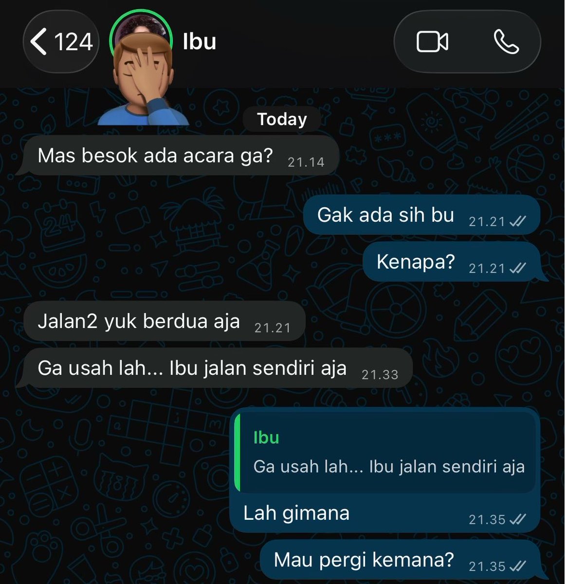 seethekey_'s tweet photo. Nyokap gue lagi puber kedua kayanya, bales lama dikit masa ngambek https://t.co/TOSEVp8Sl7