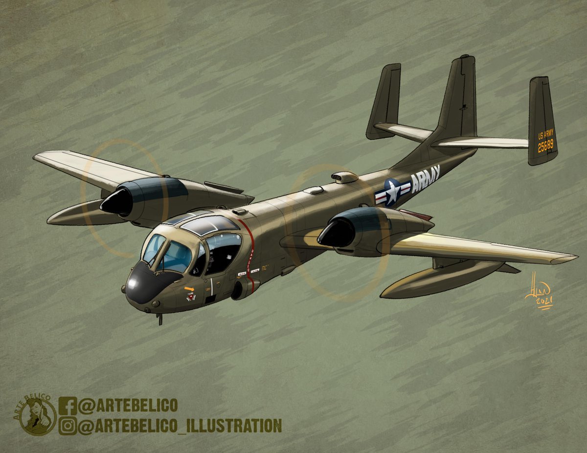 hansclaw's tweet photo. Buenos dias jovenes! El Grumman OV-1 Mohawk: el “ojo” de la US Army. Bimotor de observación y reconocimiento. 380 construidos.
#OV1Mohawk #MilitaryAviation #Grumman https://t.co/f3OAM73tdI