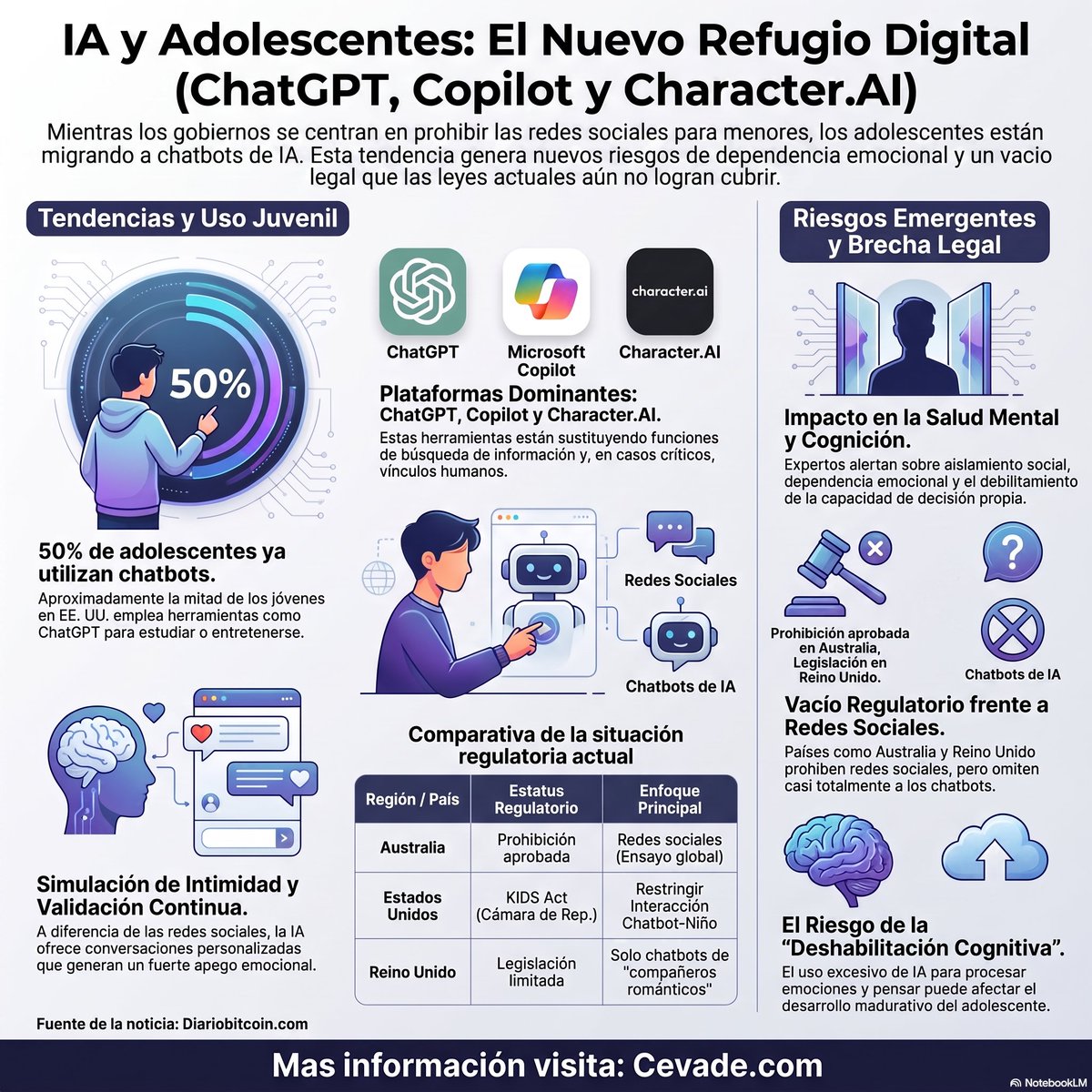 CeVaDe's tweet photo. IA y Adolescentes: El Nuevo Refugio Digital.
📍 #Infografia #Noticias #ChatGPT #Copilot #CharacterAI 
💾 https://t.co/nV2coqSHTc
📢 Atte. Cesar Vallejo de la Torre https://t.co/BlCNzWur0P