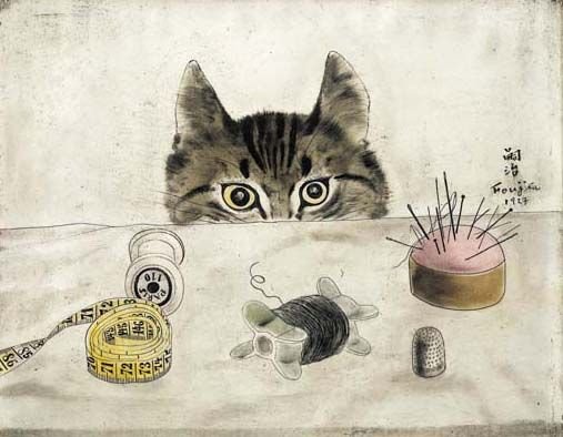 vvs00's tweet photo. Un artista que descubrí gracias a «El nervio óptico» de María Gainza: Tsuguharu Foujita y su pasión por los gatos. https://t.co/TfcJmudhBi