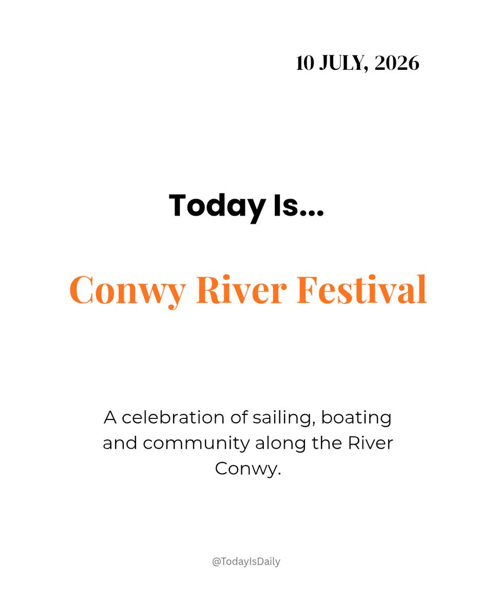 TodayIsDaily_'s tweet photo. ⛵ Celebrate the spirit of sailing, community, and adventure at the Conwy River Festival. Here's to unforgettable moments on the water!
@VisitWales @RYA @SailWorldNews
#ConwyRiverFestival #Sailing #VisitWales #Boating #Maritime https://t.co/j6CgBQFOxP