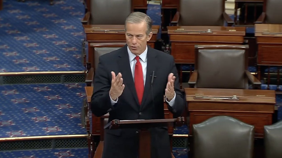 bluelivesmtr's tweet photo. WHOA - is THIS why Thune is effectively blocking the SAVE Act??  A report shows he raked in $1.58 million from cheap labor lobbies!

Senate Majority Leader John Thune has reportedly taken $1,580,276 over his career from agriculture, construction, hospitality, and elder care industries.

These are the exact sectors that depend on endless cheap foreign and illegal labor and that have pushed the DIGNITY Act amnesty bill.

The National Association of Home Builders, National Restaurant Association, Associated General Contractors, and American Seniors Housing Association have all poured money into Thune for years. Some of these groups formally endorse mass legalization.

At the same time Thune refuses to force an end to the filibuster or a real floor fight for the SAVE America Act, the House-passed bill requiring proof of citizenship to register and vote.

He claims the votes are not there while cashing checks from the lobbies that benefit most from open borders and non-citizen voters.

This is pure corruption. The man with the power to secure our elections is getting rich off the industries fighting hardest to keep the border open and American workers last. Demand he be removed as Leader immediately.

Force every Republican to choose: American voters or the cheap labor cash.

#AmericaFirst #ThuneMustGo