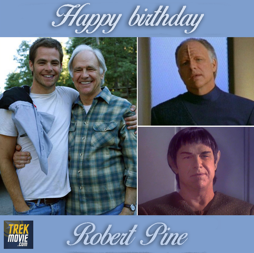 TrekMovie's tweet photo. Happy birthday to Robert Pine (father of Chris), who played Ambassador Liria in the Star Trek: Voyager episode "The Chute" and Captain Tavin in Enterprise's "Fusion." (And yes, a lot of you probably recognize him from CHiPs!)

#StarTrek https://t.co/uGi6dPUWoA