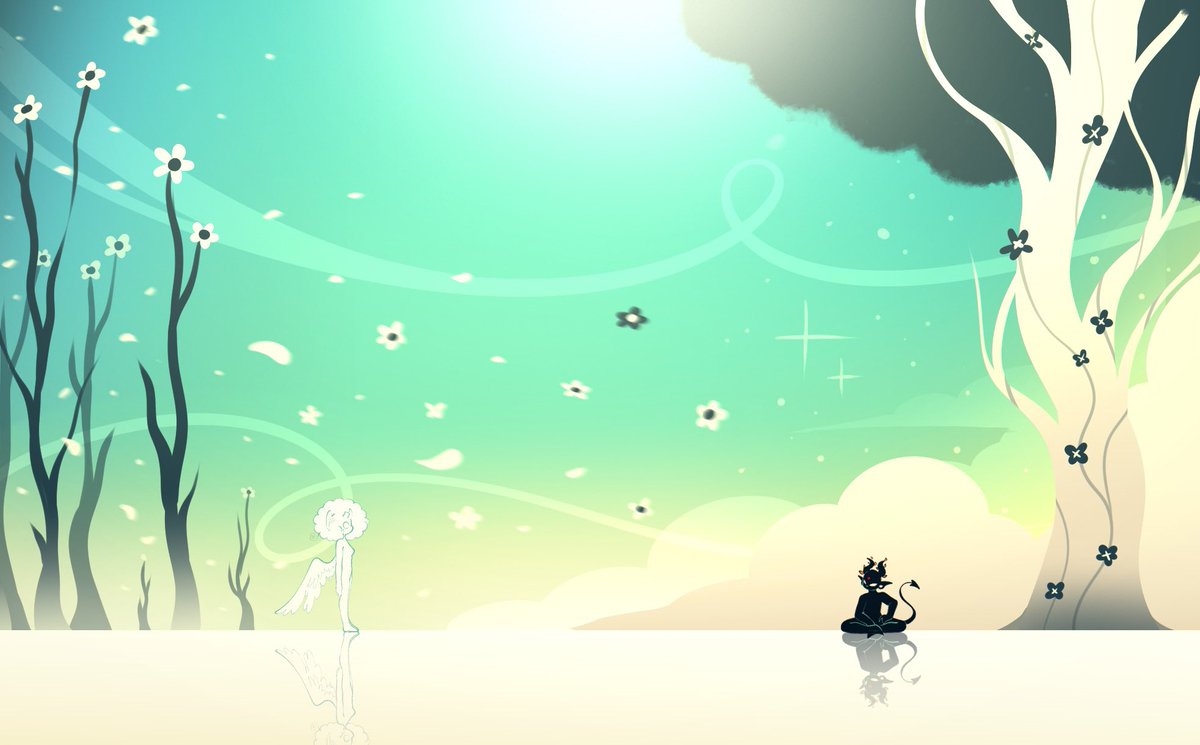 puppysnackz's tweet photo. Fallen Angel + Ascended Demon (@that_skydemon)
Backgrounds inspired by the songs + album cover art of Language I and II from The Contortionist.

(Thank you for sharing this song to me.) https://t.co/OiwEmZ6e0A