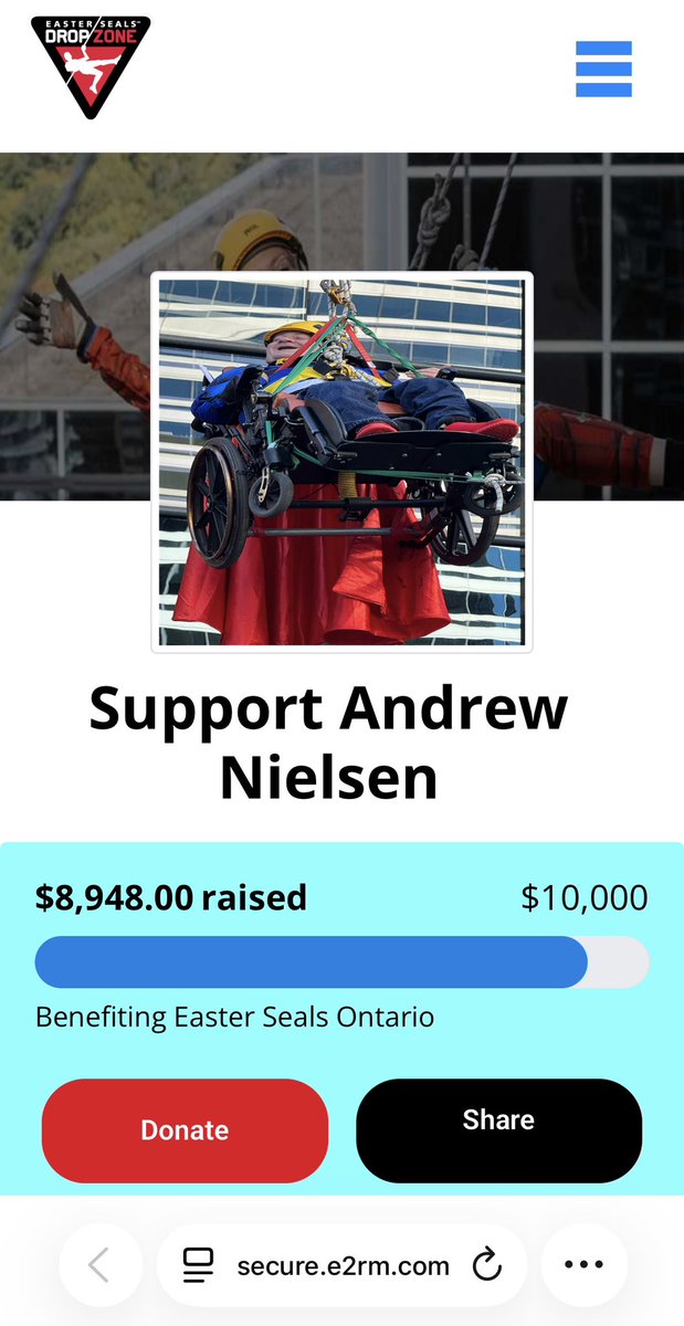 AndrewONielsen's tweet photo. Can you please help? 🙏

Let’s do this. 👊

#sponsorme #donate #disabilitypride #disabilitypridemonth @EasterSealsON https://t.co/zXuHSZzW57