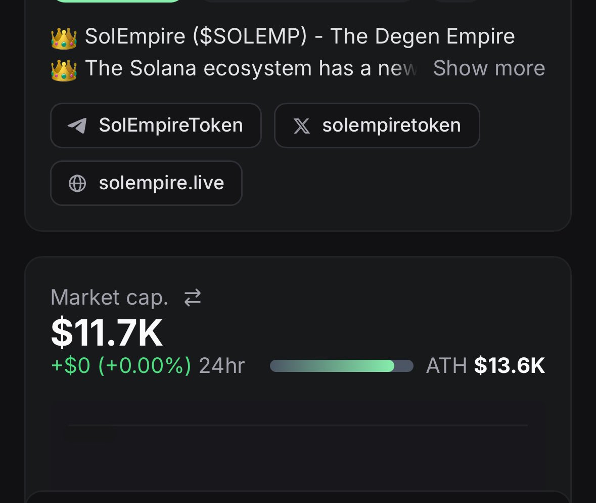 cryptobull_AA's tweet photo. It’s all bullish on the $SOLEMP  project!!
big news 🗞️ today.
A pretty low cap gem 💎 

The bonding curve could be filled 100% today.

What should you do?
Grab a bag now and thank me later.

It’s parabolic time!!

Buy here: https://t.co/nnKjZ2qbwZ

#SOL #Tシャツが乾くまで #Mステ https://t.co/ObR3MKMXy0