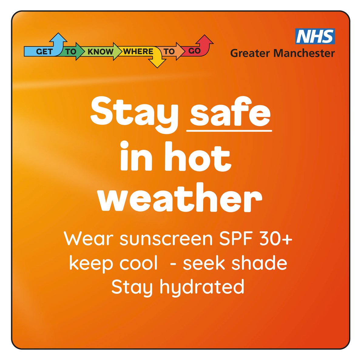 BoltonFIS's tweet photo. Hot weather is here again!
Here are some top tips for staying safe:
โขSeek out shade
โขDrink lots of water
โขKeep you and your home cool
For tips to beat the heat:
๐ https://t.co/EnAmZhnW97
#GTKWTG #GreaterManchester #HotWeather #HeatHealth #KeepCool #StaySafe https://t.co/e2vQOjREx8