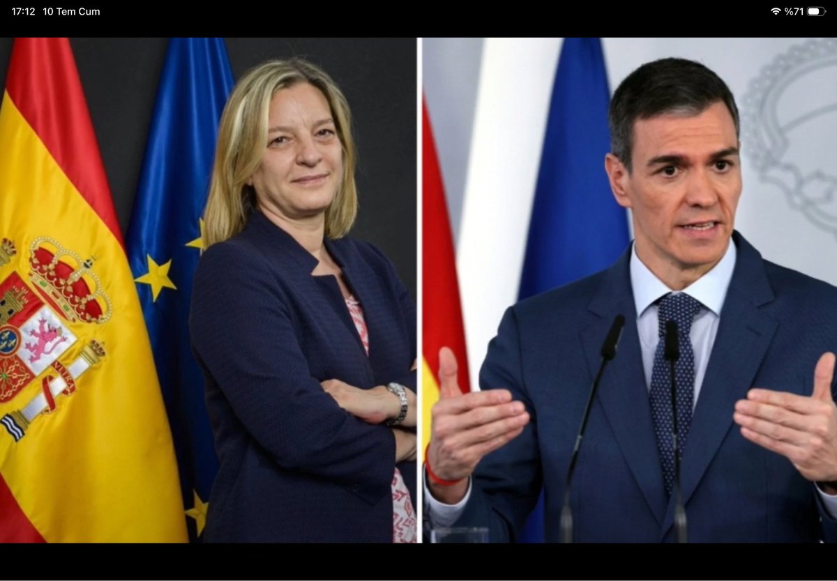 yenisafakyazari's tweet photo. İspanya, büyükelçisi Ana Maria Salomon'u İsrail'den kalıcı olarak geri çekiyor.

İspanya Başbakanı Sanchez İsrail’den elçisini geri çekmesinin gerekçesini şöyle açıkladı: 

"Dünyaya zarar veren, değerlerimize ve çıkarlarımıza aykırı herhangi bir eylemin suç ortağı olmayacağız." https://t.co/LbAHxFJ0tV