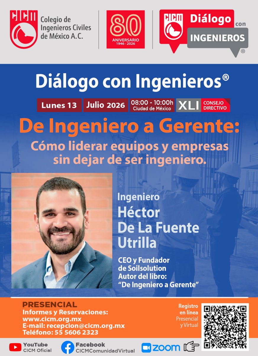 CICMoficial's tweet photo. 🎙️ "De Ingeniero a Gerente: cómo liderar equipos y empresas sin dejar de ser ingeniero"
Regístrate en:
https://t.co/N4TTWBqOPu
📧 recepcion@cicm.org.mx
☎️ 55 5606 2323 https://t.co/fFmk158Cb4