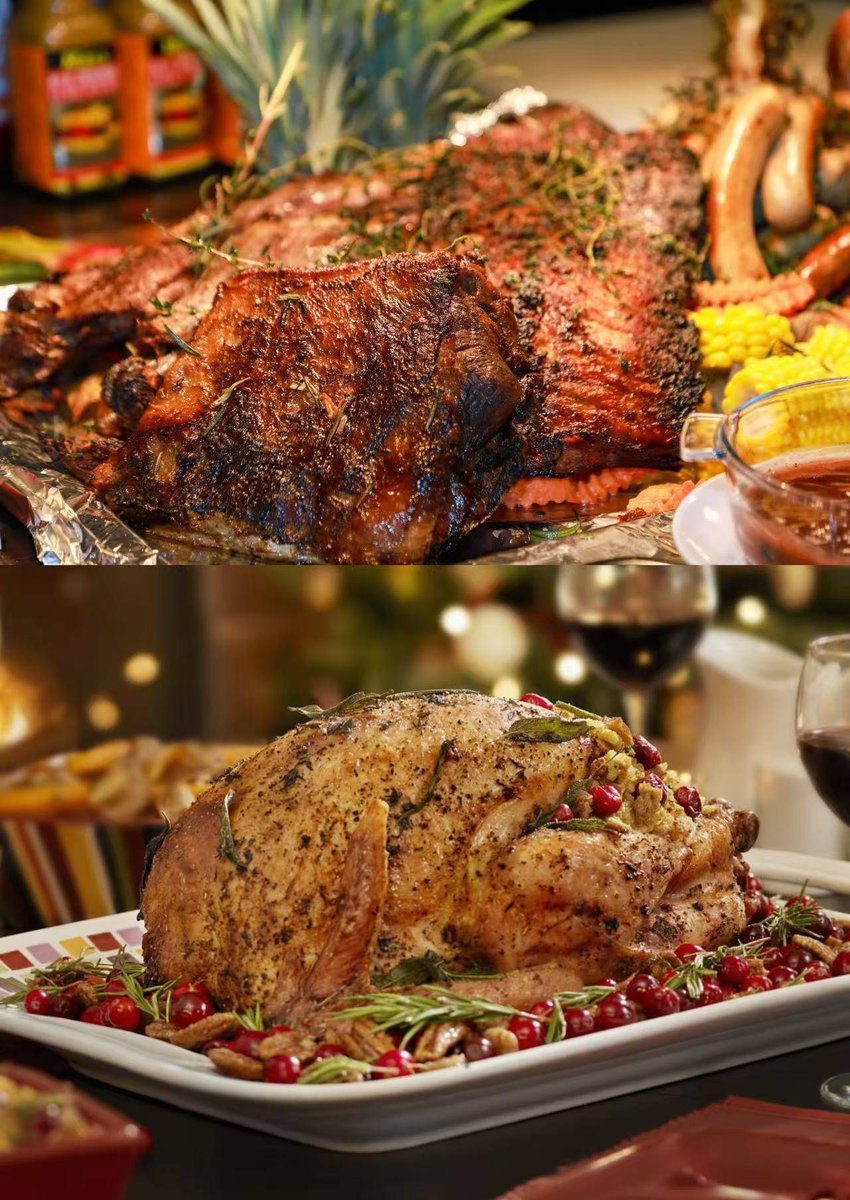 florianbischof's tweet photo. [Festive turkey dinner, golden crispy skin u0026 all the trimmings—your holiday vibe just got way tastier! ]， https://t.co/vDymLW1oBA