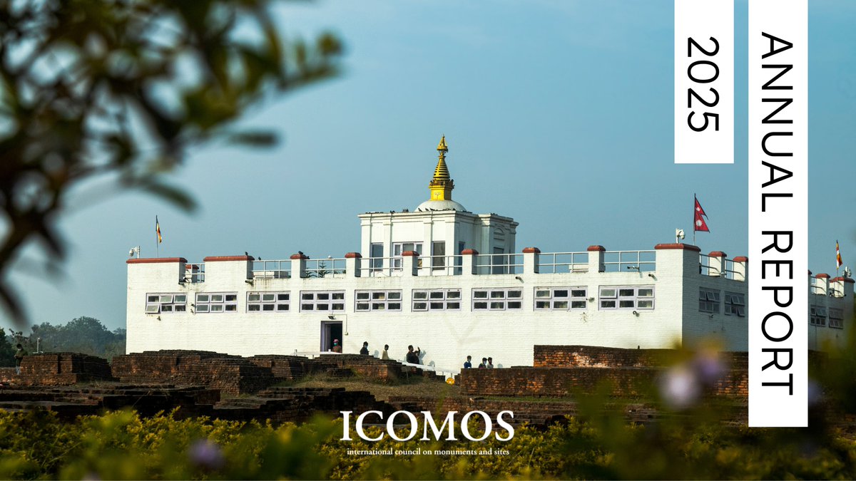 ICOMOS's tweet photo. 📣 The 2025 ICOMOS Annual Report is available!

📚 This report is a testimony to the dedication of the ICOMOS network to protecting and promoting Cultural Heritage worldwide throughout 2025. It compiles last year's activities, achievements, research publications as well as international events.

Greater transparency, clearer purpose: this year's annual report introduces new sections on our functioning, core values, and World Heritage work - giving you a fuller picture of who we are and what we do. 

Topics featured in the report include:
◽ ICOMOS General Assembly in Lumbini, Nepal 
◽ Launch of PUBLICOMOS
◽ New website and visual identity
◽ World Heritage Transhumance Initiative 
◽ Heritage Alerts
... and much more!

📖 Read it now: https://t.co/LHpFtlE3Y2    

#HeritageConservation