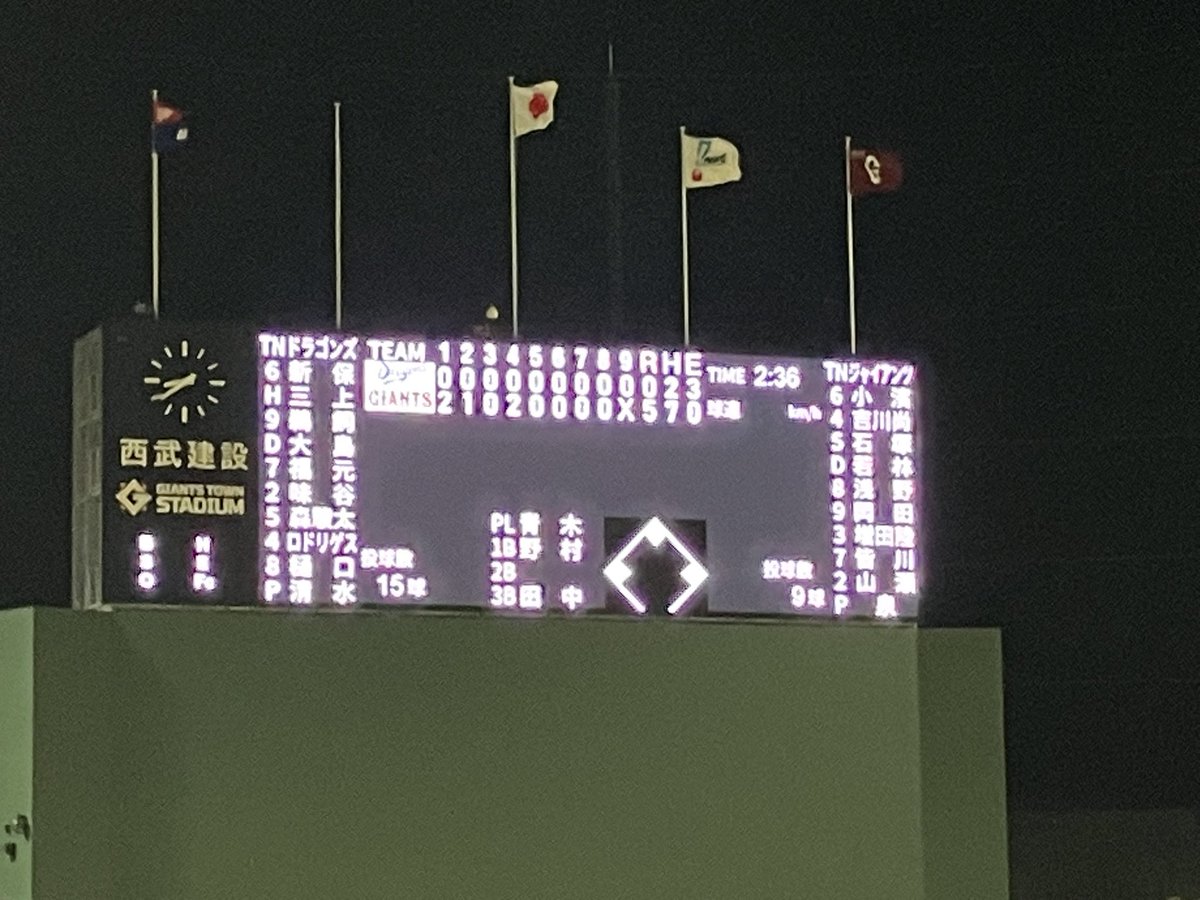 Uber_urbanch's tweet photo. 初 Gタウン⚾️。
人生初のフィールドシート。
試合は見る価値無しで勘弁。
投手は何人か上げられそうだけど、野手はお話にならん。 https://t.co/3Oy1G5kJRm