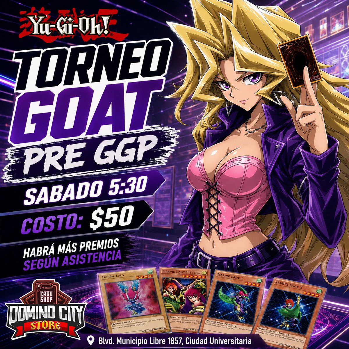 DominoCityStore's tweet photo. Amigos de Domino City Store:
Tenemos Torneo GOAT PRE GGP
SÁBADO 4:30pm.
COSTO: $50

Habrá más premios según asistencia. 

#dominocitystore  #goatformat  #timewizardformat  #yugiohtcg  #yugiohcard https://t.co/CviOeDUsm6