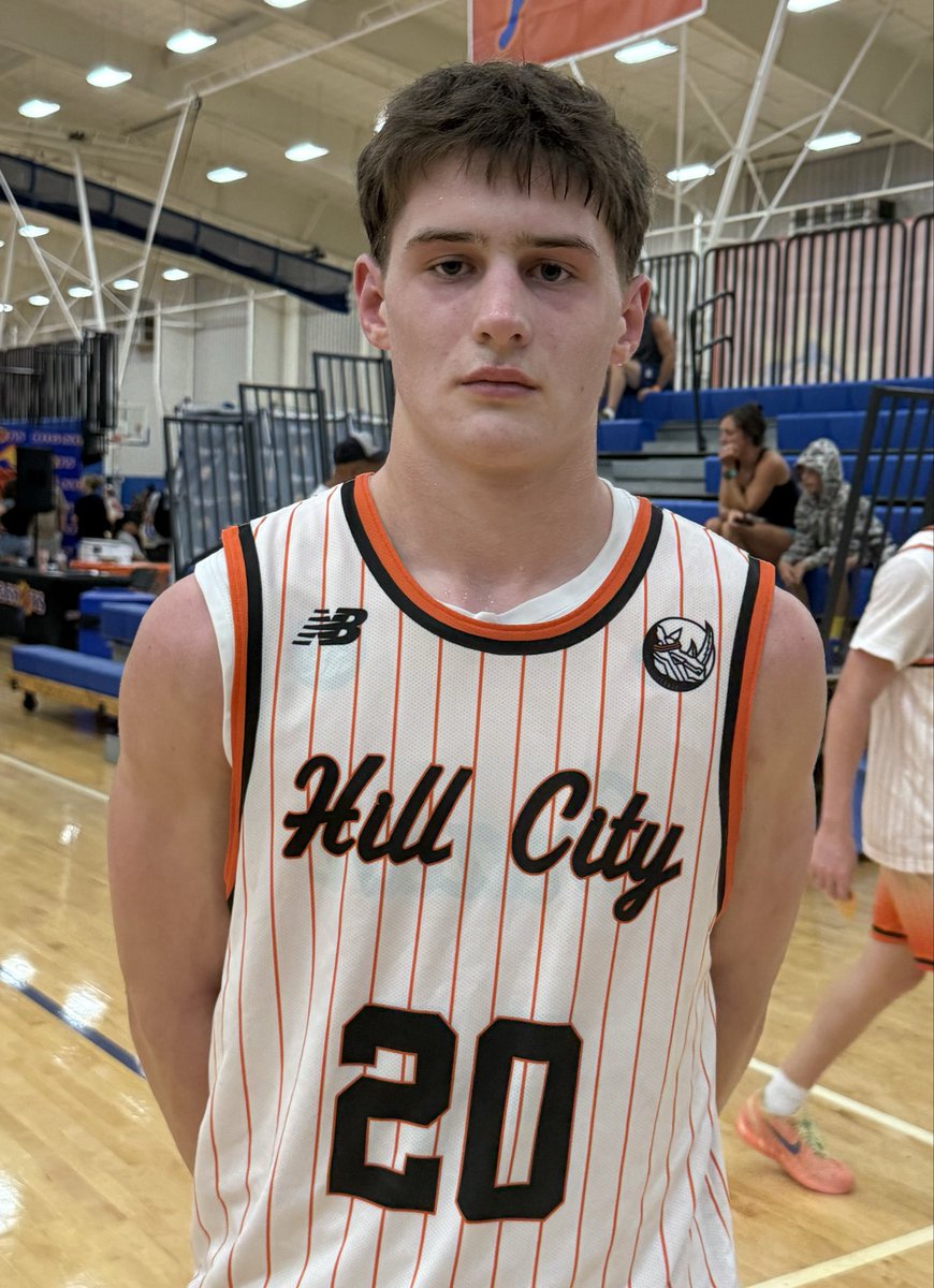 NorfolkKnights's tweet photo. Hill City Crash 6’0 2030 Landon Nunley (Salem HS) with another outstanding performance this morning scoring 20 points in a win but it’s not his scoring that stands out.  His skill level and basketball IQ are far advanced for a player so young.   Great court presence as both a scorer, a distributor and his vocal leadership.  Sets good screens, uses screens effectively.  His strong frame benefits him on both ends of the floor.   Landon is a threat with the jumper from all areas both off the catch and off the dribble.  Doesn’t need much time nor space as he has a quick release.  Defends with tenacity on ball and anticipates nicely off the ball disrupting passing lanes.  Rebounds both ends.  Overall solid effort on both ends of the floor this weekend for the exciting 2030 prospect.  #BigShots #MyrtleBeachLiveOpen1 @BigShotsToday @BigShotsGlobal