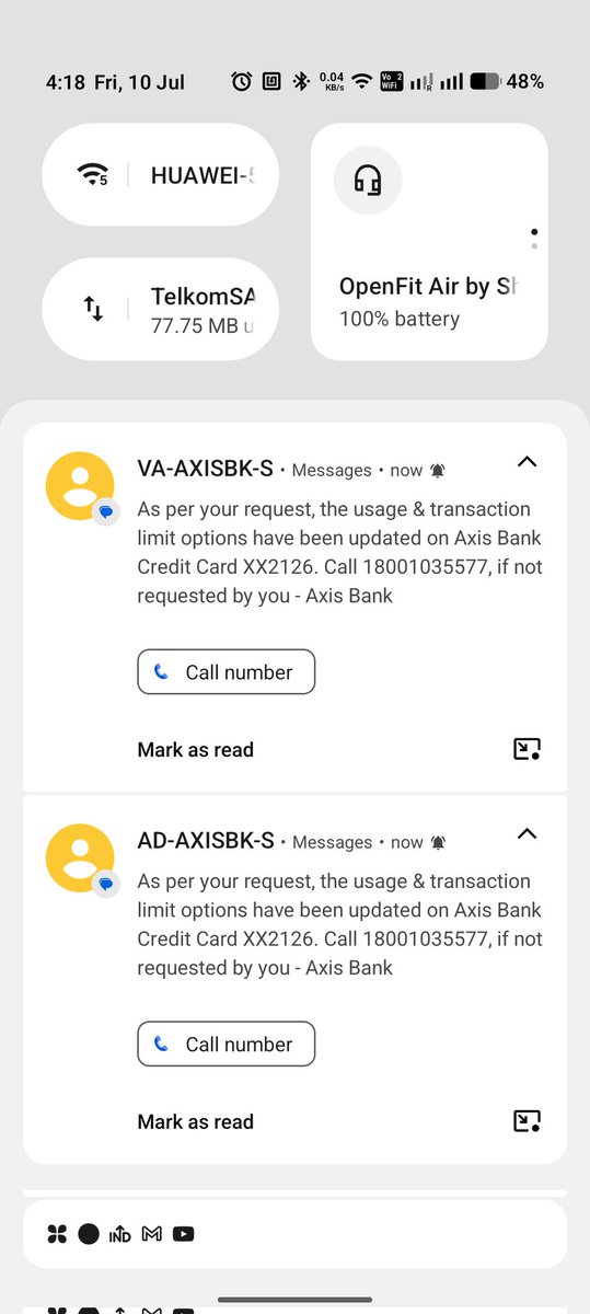 arvindgup's tweet photo. @AxisBankSupport @AxisBank 
What happened to Axisbank?

Why I'm getting these messages? https://t.co/OJSOJtdc3e