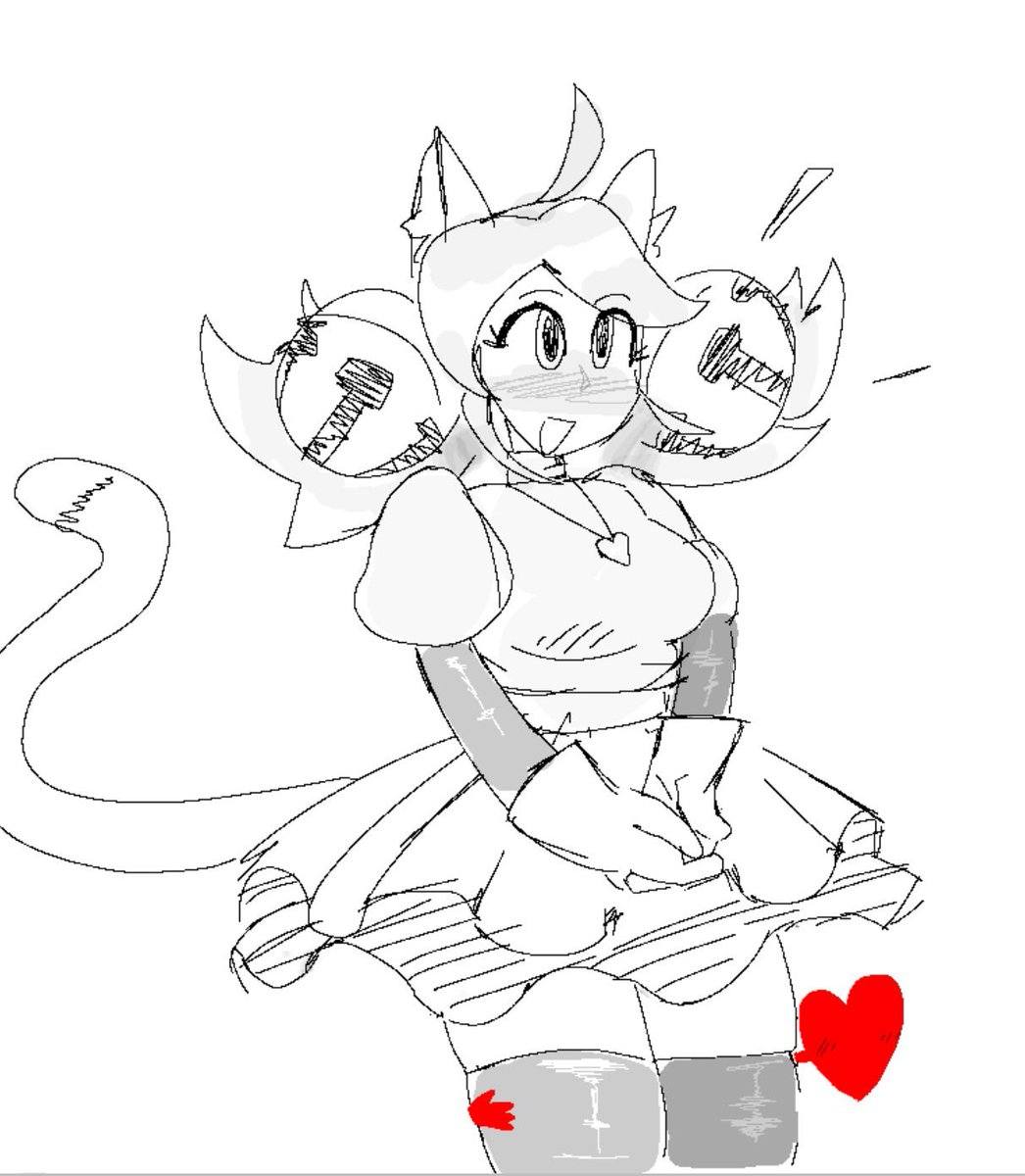 NyanKatUwU's tweet photo. "Disculpe! 

Pero mi novio pidió su Hamburguesa sin pepinillos!"

[*Lil red heart noises*] https://t.co/tAGPgcM9ZL