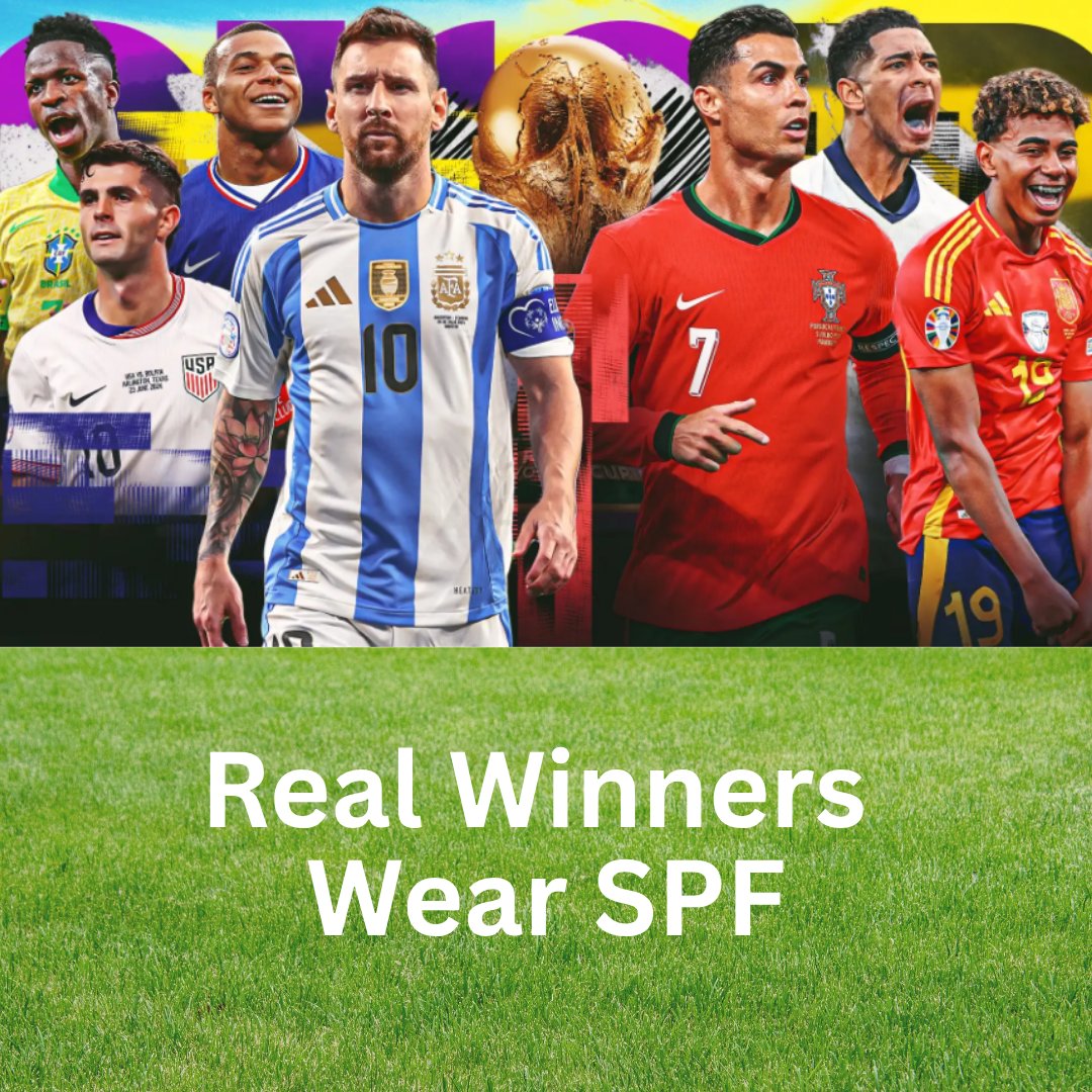 pariserderm's tweet photo. ⚽🌎 The world's best athletes train for every match—but one thing everyone needs is protection from the sun.⁠ ⁠ Don't let UV rays score against your skin.⁠ ⁠ Wear a broad-spectrum SPF 30+ sunscreen.⁠ 🧢 Add a hat and UV-protective sunglasses.⁠ Stay hydrated.⁠ https://t.co/zUlUbLAYR8