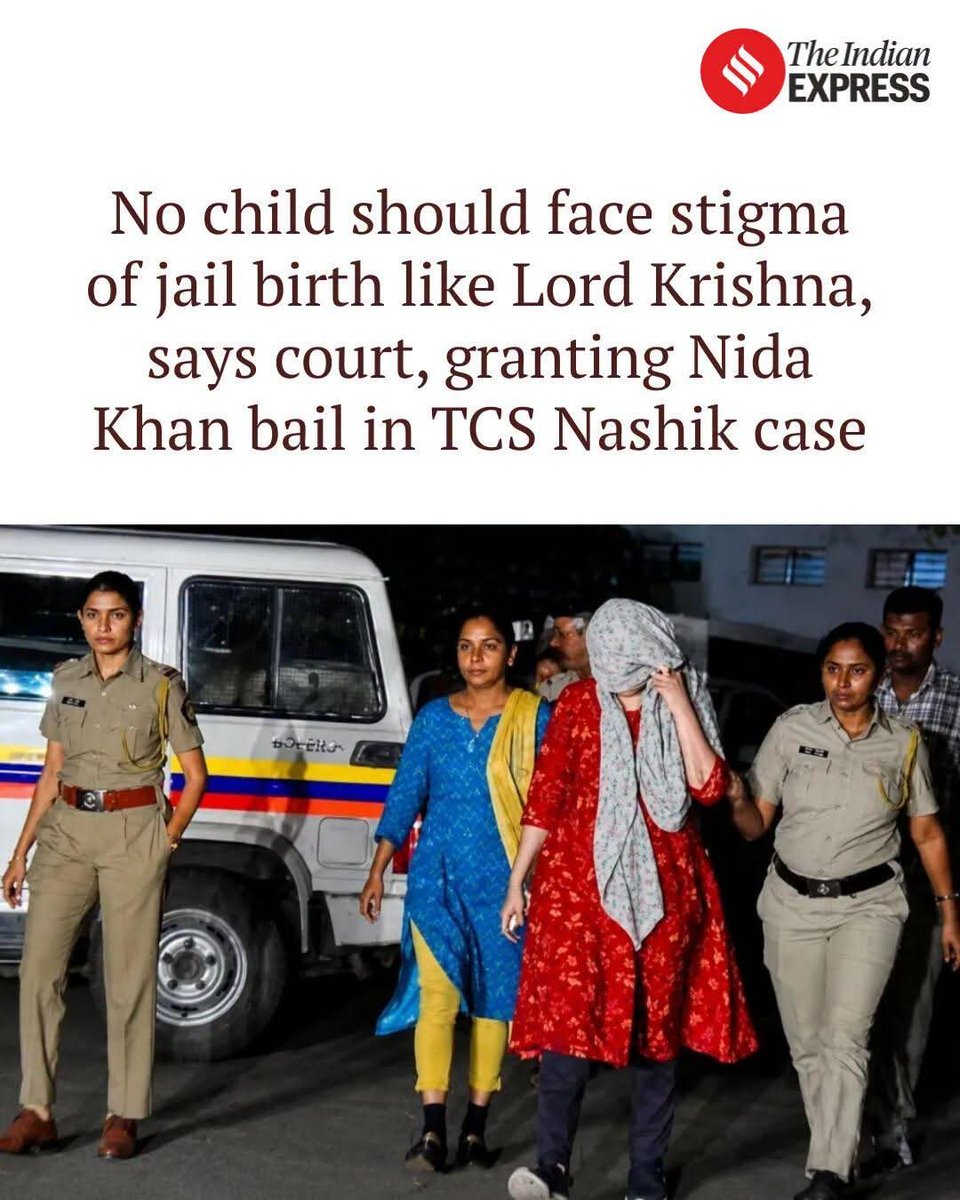 Ramesh_hjs's tweet photo. *Press Release*

*Don’t portray Nashik Police as the villain “Kansa” while granting bail to Corporate Jihad case accused Nida Khan* - @HinduJagrutiOrg 

We have the highest respect for the judiciary and the rule of law. At the same time, we are deeply hurt by the comparison reportedly made between the pregnancy of Corporate Jihad case accused #Nida Khan and the birth of Lord #Krishna. Such a comparison has hurt the religious sentiments of millions of Hindus.

The accused allegedly remained absconding for around 40 days and did not cooperate with the investigation. She is facing allegations of sexual harassment, mental harassment, and forced religious conversion of female employees at the Tata Consultancy Services (#TCS) office in Nashik. The case also includes allegations that Hindu women employees were coerced into religious conversion and that the voices of the victims were suppressed. These allegations are serious and are presently before the court.

According to Hindu scriptures, Kansa imprisoned the innocent Devaki and Vasudeva after a prophecy that Devaki’s eighth son would end his life. Therefore, comparing the present case with Lord Krishna’s birth creates an impression that the Nashik Police are being equated with the villain Kansa. We believe such analogies should be avoided, as they may unfairly undermine the morale of the investigating agency and hurt the faith of devotees.

We are also concerned about what appears to be special consideration being extended to the accused. According to the NCRB Prison Statistics Report 2024, women constitute approximately 4.1% of India’s prison population, and 1,537 women inmates are accompanied by 1,764 children in prisons. Many women prisoners have delivered children while in judicial custody. The question, therefore, is why this case should be treated differently. The law must apply equally to everyone.

We reiterate our respect for the judiciary. However, judicial observations should avoid religious comparisons that may hurt public sentiments or create unnecessary controversy. We urge the Maharashtra Government to carefully examine the bail order and, if legally sustainable, challenge it before the appropriate higher court.

*Ramesh Shinde*
National Spokesperson 
Hindu Janajagruti Samiti

#Nida #corporate #Nashik 

@nashikpolice @Dev_Fadnavis