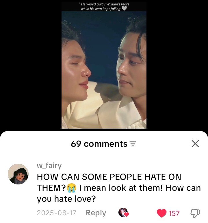 wiliamest's tweet photo. "how can you hate love?" i cried 😭 https://t.co/0hpLRmulW8