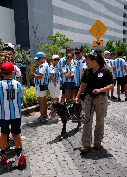 TSA K-9 team working to help secure a FIFA World Cup event. 