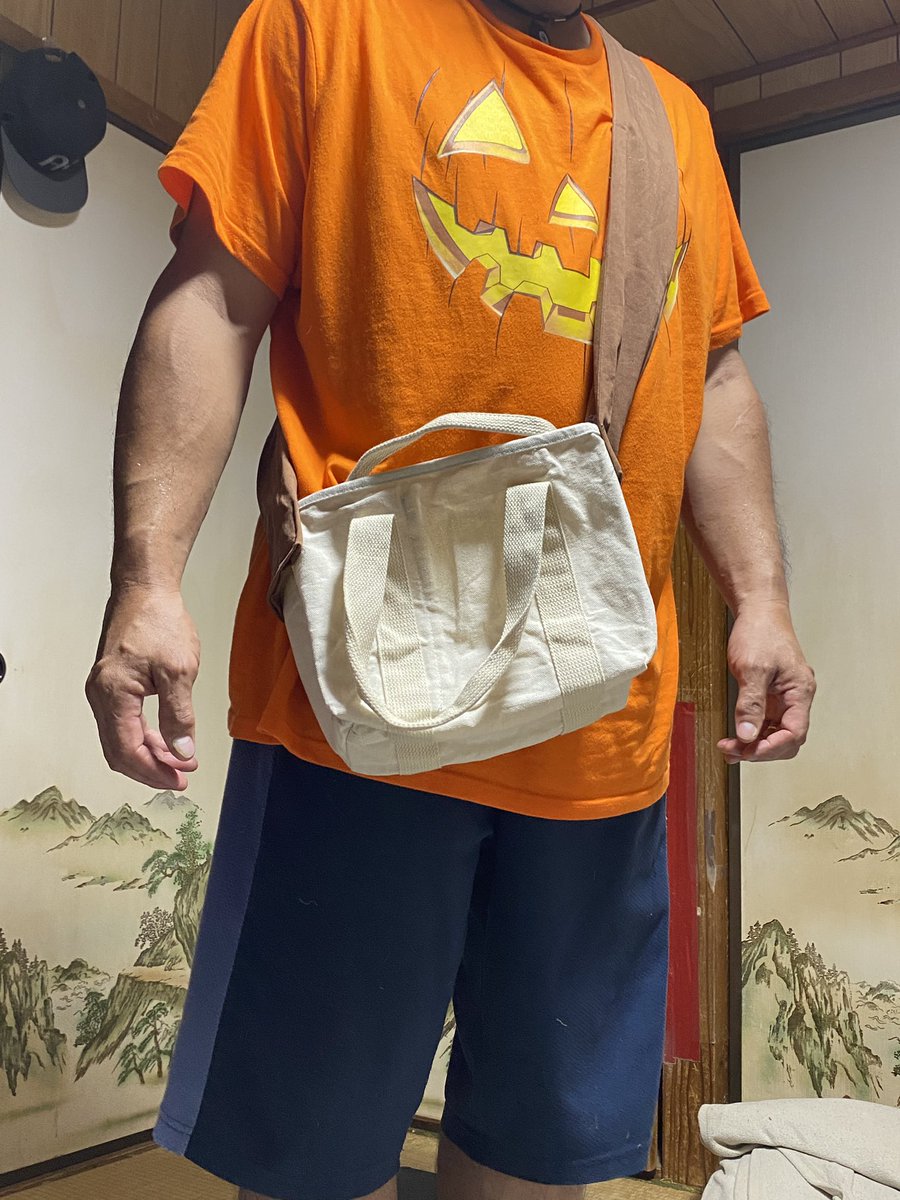 WFRMNHRY's tweet photo. DAISO帆布カバンと履かなくなったズボンでショルダーバッグ
後はワッペンとステンシルでライトゲーム用釣りカバンに🎣😁 https://t.co/jua56SudRP