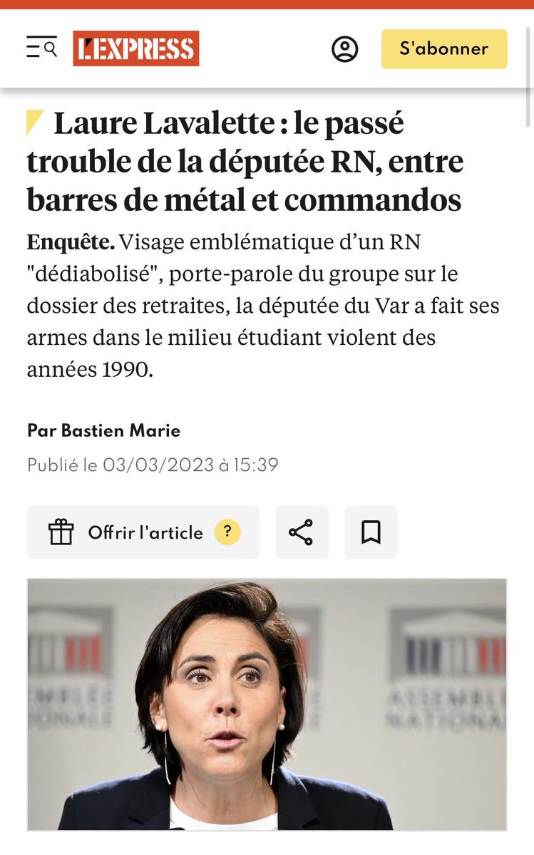 PierricV's tweet photo. @MLP_officiel Venant d’une délinquante multicondamnée, ça a du piquant… vous mettrez qui à l’intérieur? @LaureLavalette qui a passé ses études dans les milieux étudiants violents, entre barres de fer et commando? Ou des anciens du #GUD? https://t.co/Ik3p7TdLRW
