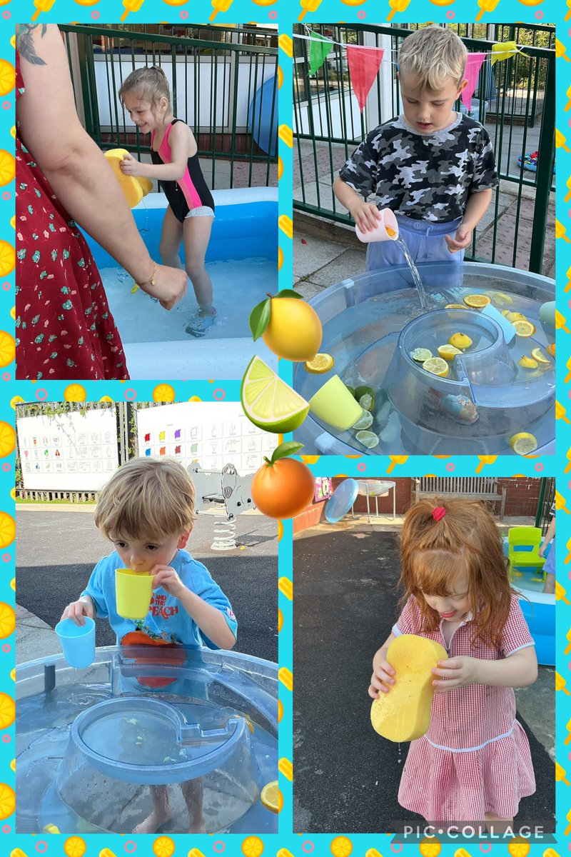 YsgolHenFelin's tweet photo. #YHFCLASS3 made some refreshing drinks outdoors using lemons, limes, and oranges. We also created ice creams and used potatoes for printing. Have a fabulous weekend, everyone! #TEYC 🍋🍊🍦🎨 https://t.co/dOV4hKp55s