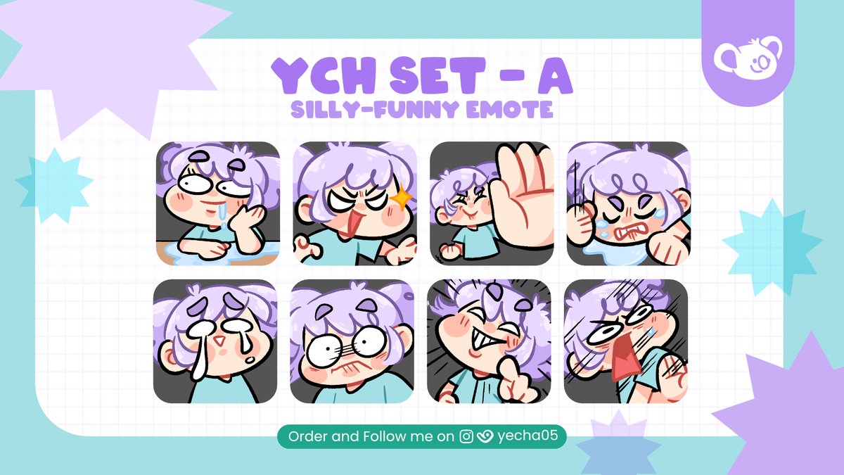 yecha05's tweet photo. I made these silly little emotes for my own character today!🐨

If you like this style and want one for your own OC or VTuber, my YCH Emote commissions are open! Feel free to place an order anytime! #artmoots #moots #vgen https://t.co/sZt16ehErI