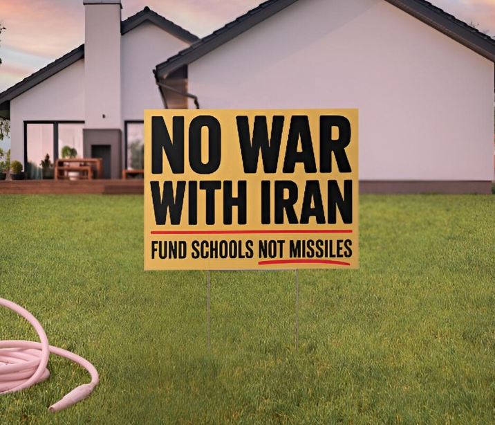 bdhibbs's tweet photo. Double-sided yard sign: No War With Iran • Fund Schools Not Missiles 📷📷
📷https://t.co/rE1iOfQyaB
#NoWarWithIran #FundSchoolsNotMissiles #PeaceOverWar #YardSign #Activism #EducationNotBombs https://t.co/fCnyLyvueQ