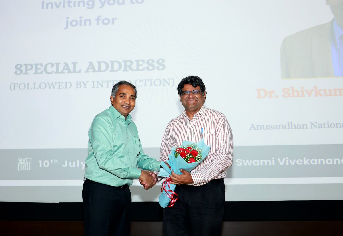 csiriict's tweet photo. CSIR-IICT hosted Dr. Shivkumar Kalyanaraman, CEO, ANRF, for a special lecture on "ANRF &amp; RDI Vision: Catalyzing India's Rise as a Research and Innovation Powerhouse." 
@CSIRIndia @ANRFIndia @IndiaDST @CSIR_NIScPR 
#CSIRIICT #ANRF #ResearchInnovation #SaralAI #ViksitBharat2047 https://t.co/tLiYMNSQmz