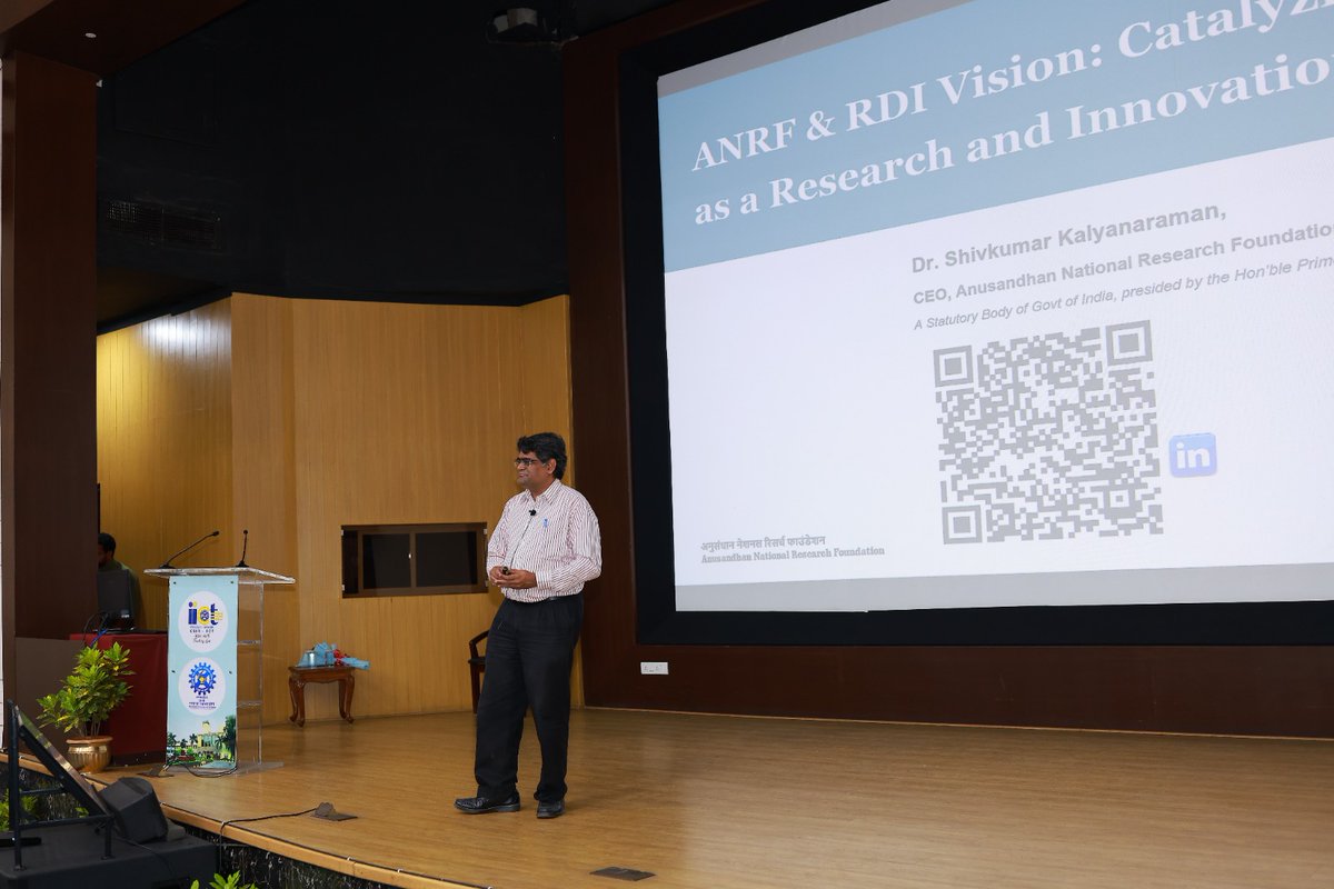 csiriict's tweet photo. CSIR-IICT hosted Dr. Shivkumar Kalyanaraman, CEO, ANRF, for a special lecture on "ANRF &amp; RDI Vision: Catalyzing India's Rise as a Research and Innovation Powerhouse." 
@CSIRIndia @ANRFIndia @IndiaDST @CSIR_NIScPR 
#CSIRIICT #ANRF #ResearchInnovation #SaralAI #ViksitBharat2047 https://t.co/tLiYMNSQmz