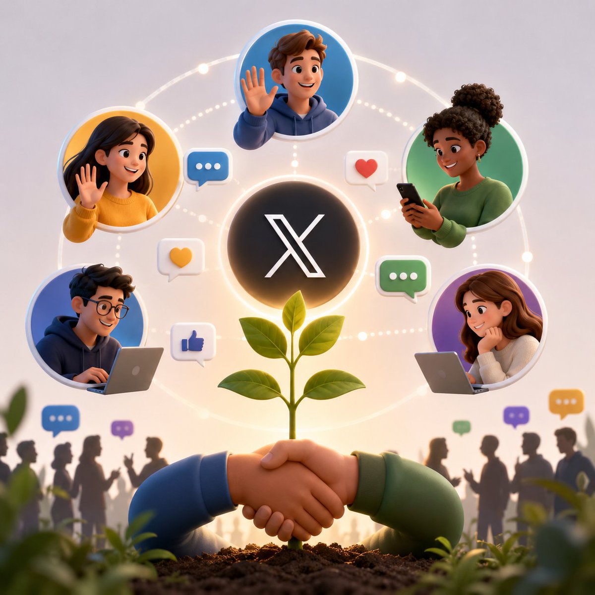 hanzeey81's tweet photo. Growing on 𝕏 isn't about collecting followers it's about building meaningful connections. 🌱

Introduce yourself with a simple "Hi" 👋 and share what you enjoy posting about.

Take a moment to visit a few profiles, leave thoughtful replies,

 and support others. Genuine engagement is what turns strangers into a strong community. 🤝✨