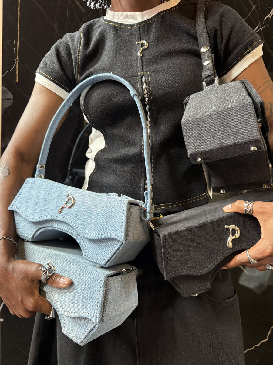 Btfldept's tweet photo. Upcycled Denim Handbags 
By @wavythecreator_ https://t.co/dJBKzqMbrl