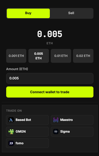 Hooddotmarkets's tweet photo. on https://t.co/WJlkjqwFue each token page  allows you to buy directly on the page via uniswap or you can click one of the many trading bots. We now have added fomo as well. 

Deploy a token today on the robinhood chain with us. :) https://t.co/Z2SdzO1gBq