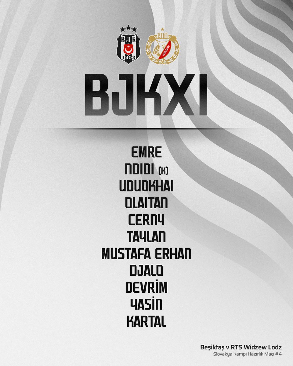 Besiktas's tweet photo. Hazırlık Maçları | SV Mattersburg ve RTS Widzew Lodz karşısında ilk 11’lerimiz! 👇 https://t.co/oQNqZfXk7Z