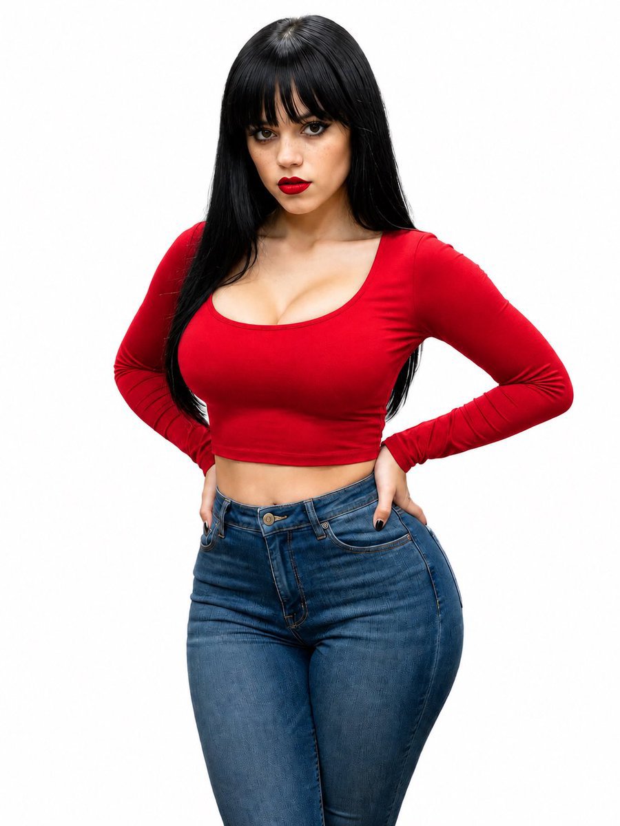 haiderhere5's tweet photo. Jenna Ortega in Red.. https://t.co/3KrufAiPAM