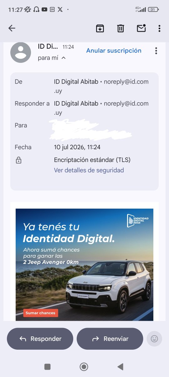 LMental007's tweet photo. Hola @AbitabOficial acabo de recibir este correo. https://t.co/4k089DSQX5
