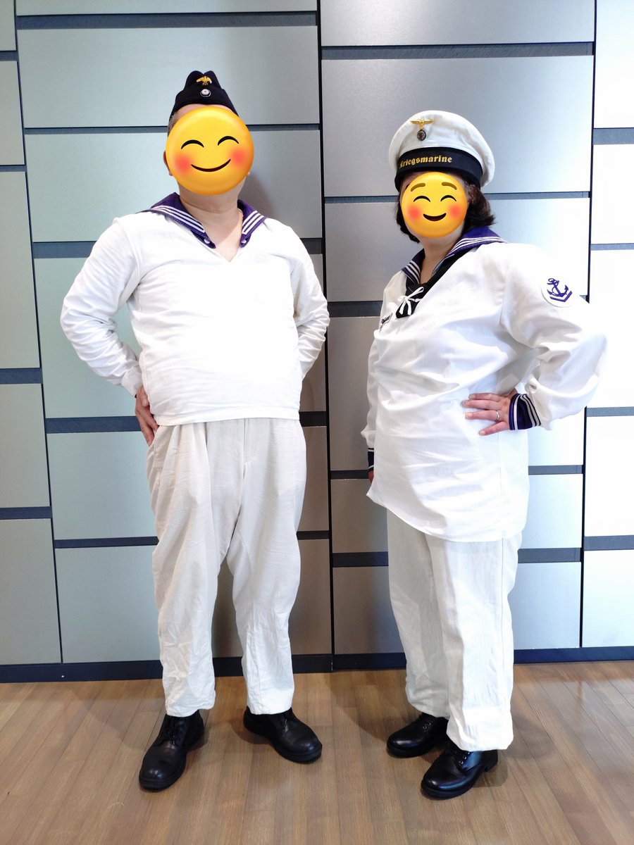 セーラー服の日 夫婦仲良くNSドイツ海軍夏季白水兵服(セーラー)併せ