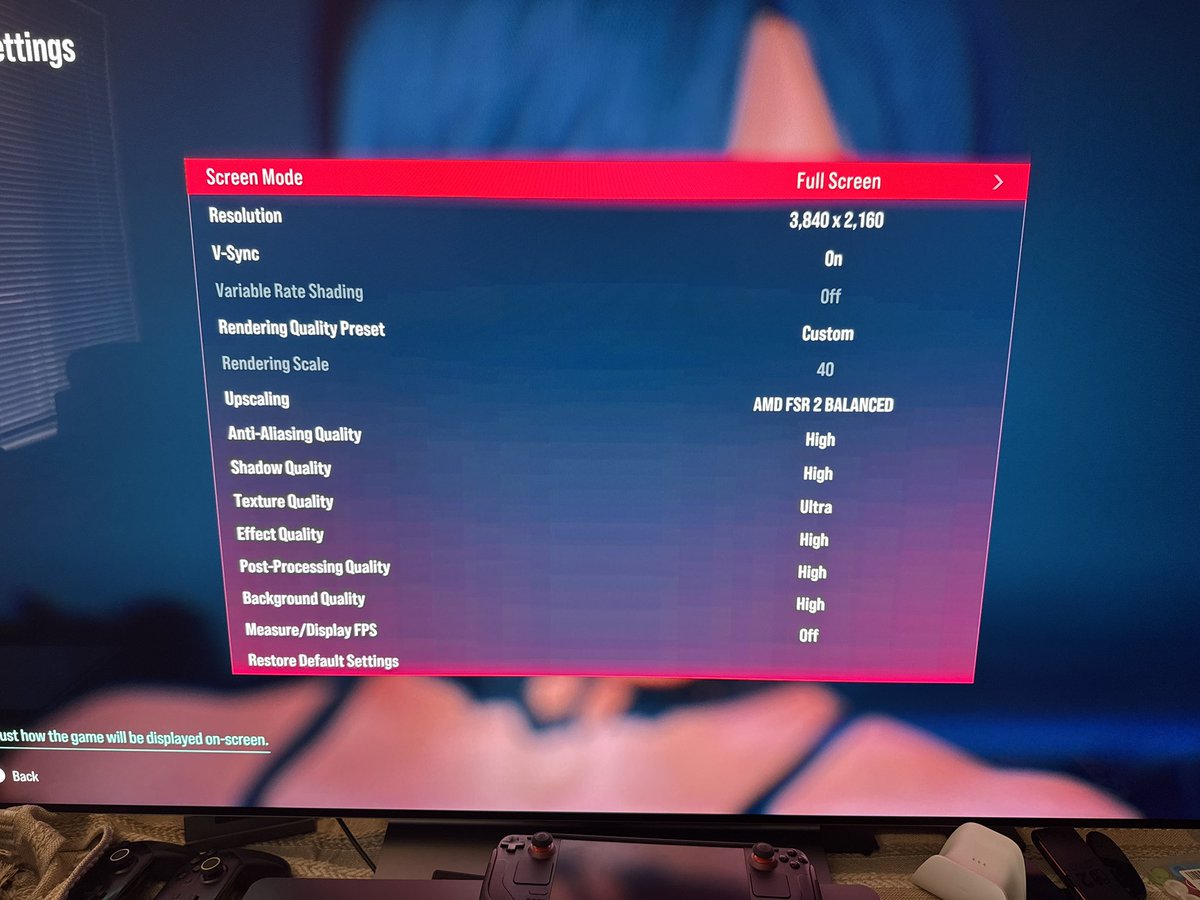 mixxmastermitch's tweet photo. Here's my @Steam Machine recommendations for Tekken 8 at 4K. You could crank everything to ultra settings and put on FSR 2.0 Performance but I didn't like how soft the characters looked on Performance personally.

If running 1440p you can just ultra quality everything and kick FSR up to quality/ultra quality mode.