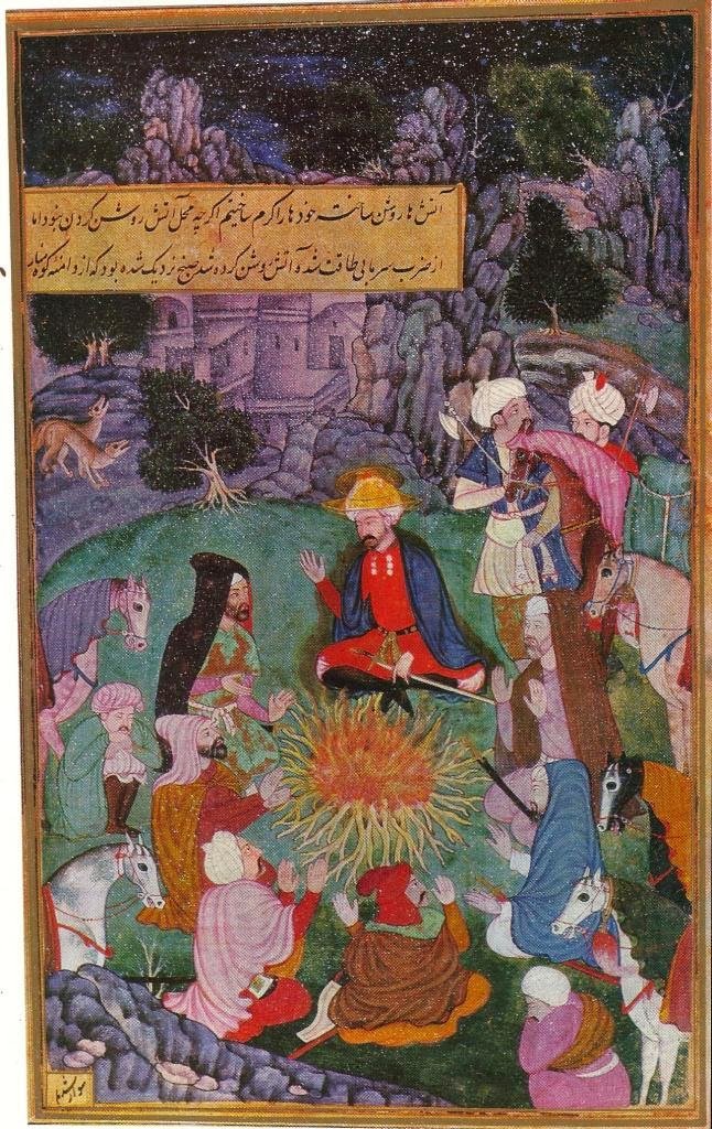 lbnBattuta's tweet photo. Most Mughal Emperors were typically depicted as majestic, powerful rulers in their miniature art.

Babur (1483–1530), the first Mughal Emperor, is a notable exception.

He is frequently shown among companions in campfires, hunts, feasts, and everyday moments. https://t.co/vjc6lFaOVJ