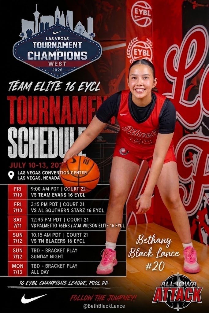 BethBlackLance's tweet photo. Hi Coaches! Here is the schedule for the Nike Tournament of Champions West with Team Elite 16 EYCL. Come watch us compete. I’d love to see you there! https://t.co/pMHptyEF1I