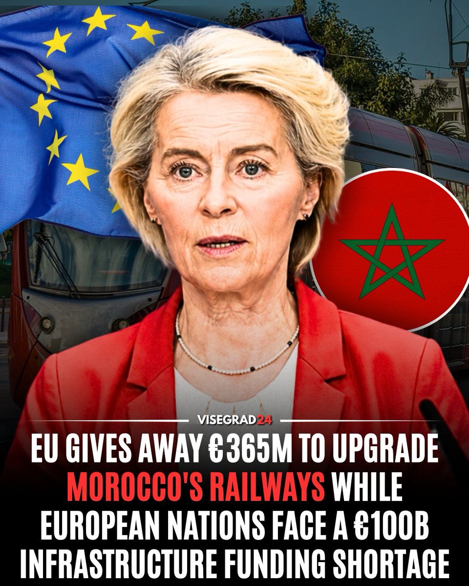 visegrad24's tweet photo. The EU is giving away €365 million to help build and modernize Morocco’s transport infrastructure, including €300 million for motorways, €50 million for railways, and a €15 million EU grant for climate-resilience measures.

European Investment Bank President Nadia Calviño also said the bank expects to channel more than €700 million into Morocco in 2026, calling the country a "strategic partner" for the EU.

Meanwhile, European transport organizations are warning that the EU's own infrastructure is chronically underfunded, urging Brussels to raise the Connecting Europe Facility budget to at least €100 billion because demand for funding far exceeds what is currently available.

For example, the Netherlands alone faces an €80 billion infrastructure funding gap through 2039, and its government is reportedly preparing cuts to road, waterway and rail construction and maintenance because of budget shortfalls.

Dutch officials warn projects may be cut, maintenance delayed, and bridges, viaducts and roads could face longer closures, while the country needs around €280 billion by 2040 to get its infrastructure in order.