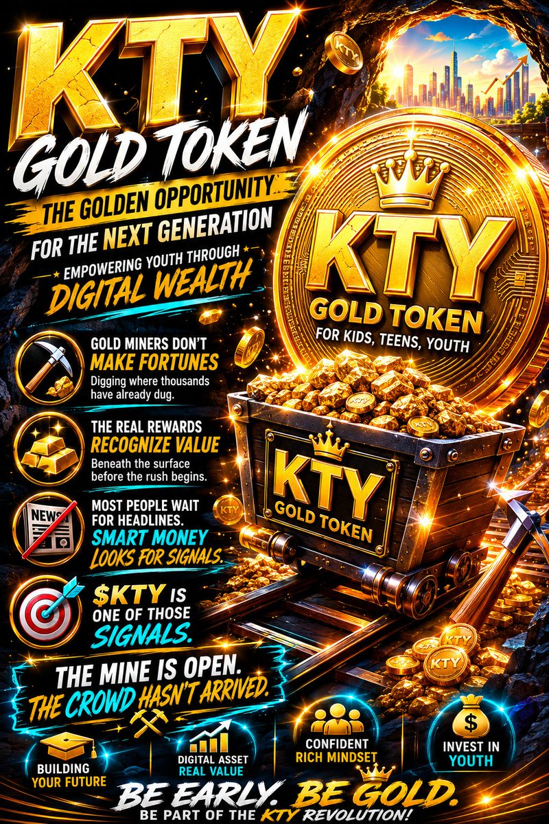 ktygoldtoken's tweet photo. Every generation has the opportunity to change the story of the next.

The decisions we make today can echo for decades.
A lesson taught.
A habit formed.
An investment started.
A vision shared.
These seemingly small actions often become the foundation upon which future generations stand.

@KTYGoldTokenexists to inspire families to think beyond today and prepare children for a future filled with opportunity.
The best time to plant a seed was years ago.
The next best time is today.

CA:
0x465c09D0C265b470bFBe95eb25c45A876ad0Af2c
 Join the KTY Community
https://t.co/VNNkSybxwi

#KTYGoldToken #GenerationalWealth #FutureBuilders #FinancialWisdom #Blockchain