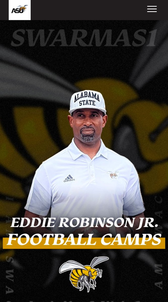 rajon_davidson's tweet photo. I will be attending @BamaStateFB’s Eddie Robinson Jr’s Prospect Camp today! Excited to learn, develop, and compete! @coachjcarrtmb @CoachE_AHS @AHSALFBRECRUIT @AmpDavisCoach @AL7AFootball @CoachHammTWT @Youngbullz22 https://t.co/Q1nxPsr28a