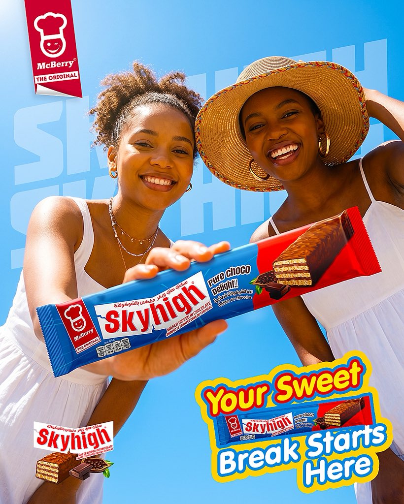 twellium_ghana's tweet photo. The break starts now. Make every moment count. π«
#skyhigh #chocolatewafer #mcberrybiscuits #twelliumghana #mcberry https://t.co/PYuO7zOkb2